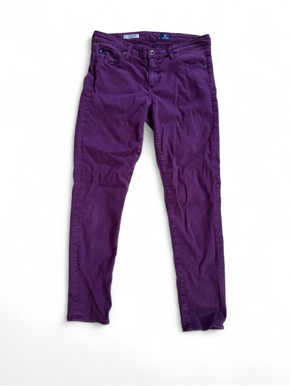 AG Adriano Goldschmied Plum Purple Stevie Ankle Slim Straight Leg Jeans size 28